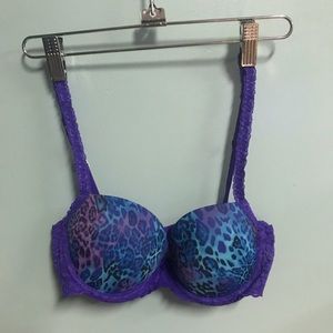 Cheetah print blue bra